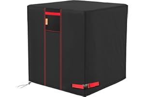 HOLDCOVER Air Conditioner Cover for Outside Units, Winter AC Condenser Cover Waterproof Outdoor Square Air Conditioner Covers for AC Units, Fits up to 26 x 26 x 32 inches (26''X26''X32'')