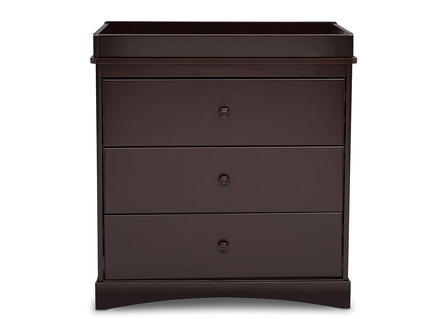 Delta Children Sutton 3 Drawer Dresser with Changing Top, Dark Chocolate : Baby