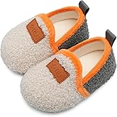 L-RUN Toddler Boys Girls House Slippers Indoor Home Shoes Warm Slipper Socks for Kids Baby Soft Winter Warm Walking Shoes