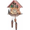 Trenkle Quartz Cuckoo Clock Black Forest House with Music, Turning Dancers TU 474 QMT HZZG