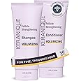 Keranique Shampoo and Conditioner - Volumizing Shampoo and Conditioner Set for Fine, Thinning Hair and Fuller Hair Growth - Keratin Enriched, Volume Thickening, Sulfate-Free, Color-Safe, Anti-Aging