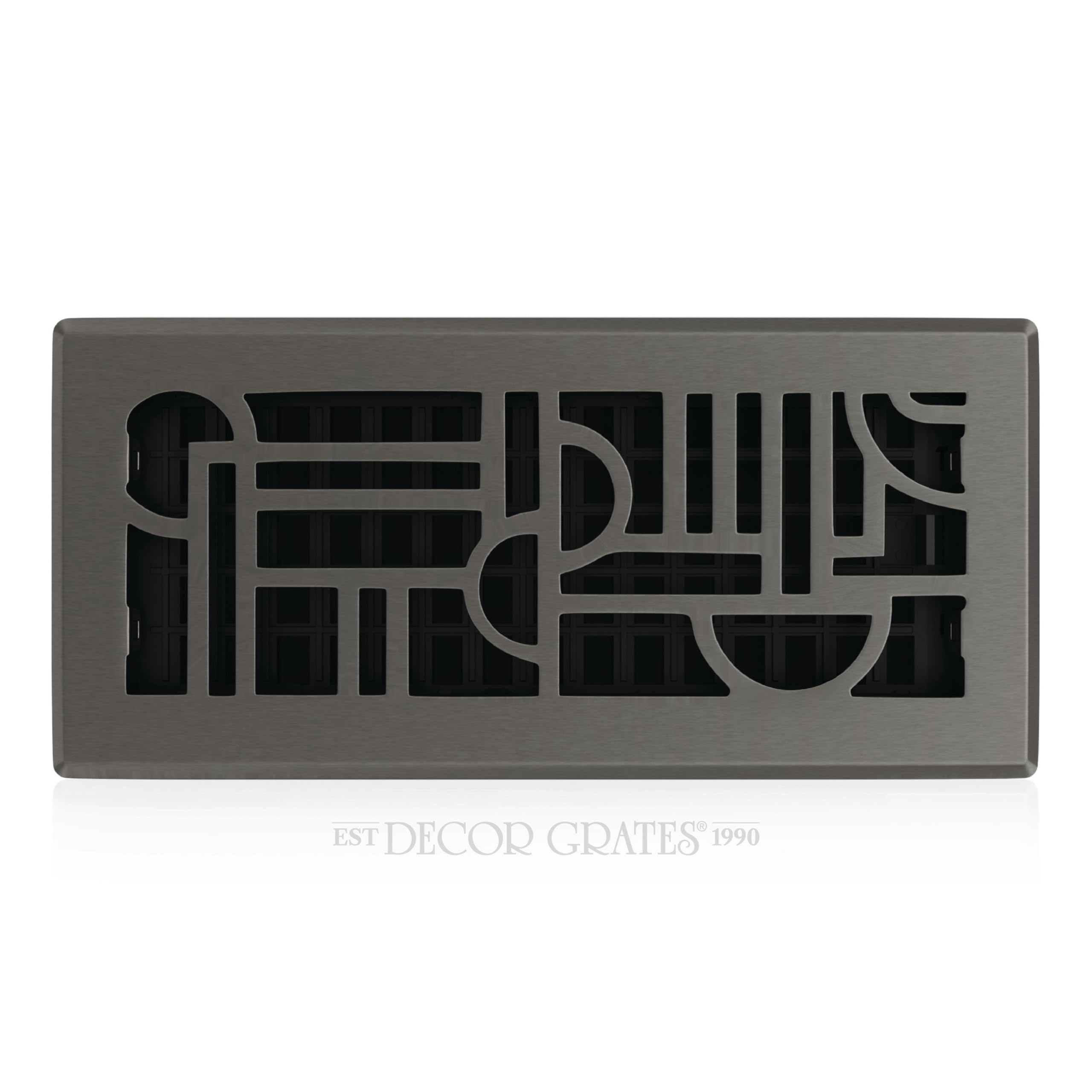 Decor Grates ADH410-GM Floor Register, 4x10, Gun Metal — image 1