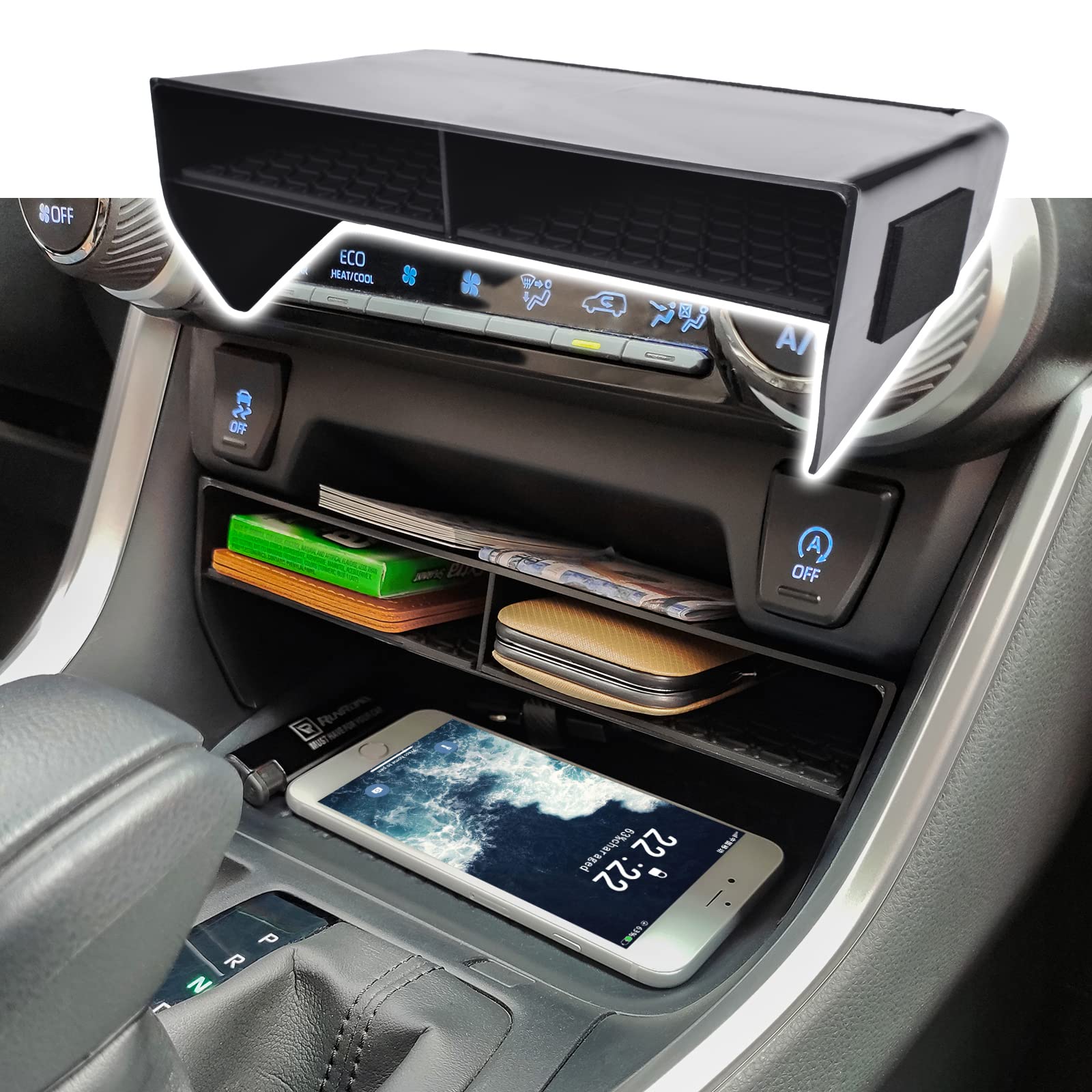 thumbnail interactive-video image 1 of Aazon.co: RUNROAD Center Console Organizer Tray Copatible With 2021 1 of 13
