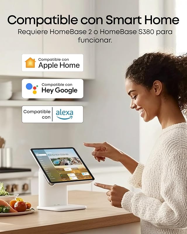 Câmara EufyCam E40 adicional, câmara solar sem fios para exteriores, resolução 2K com painel solar incorporado, MaxColor Night Vision, reconhecimento facial por IA