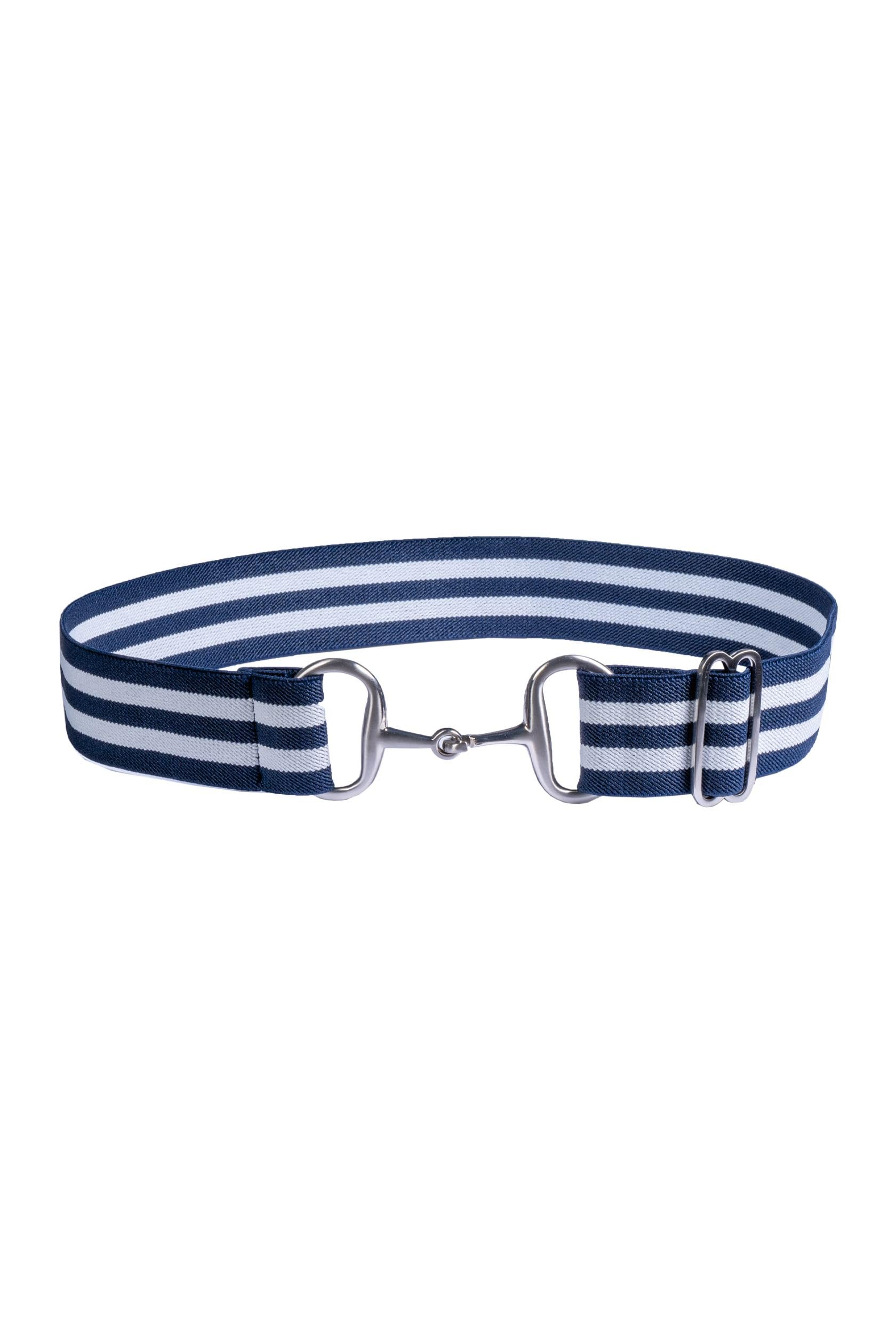 HKM Hunter Elastic Stripe Belt Dark Blue/White One Size