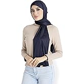 Xirhoot Ribbed Jersey Hijab Scarf for Women, Hijab for Women Muslim Breathable Stretchy Hajib