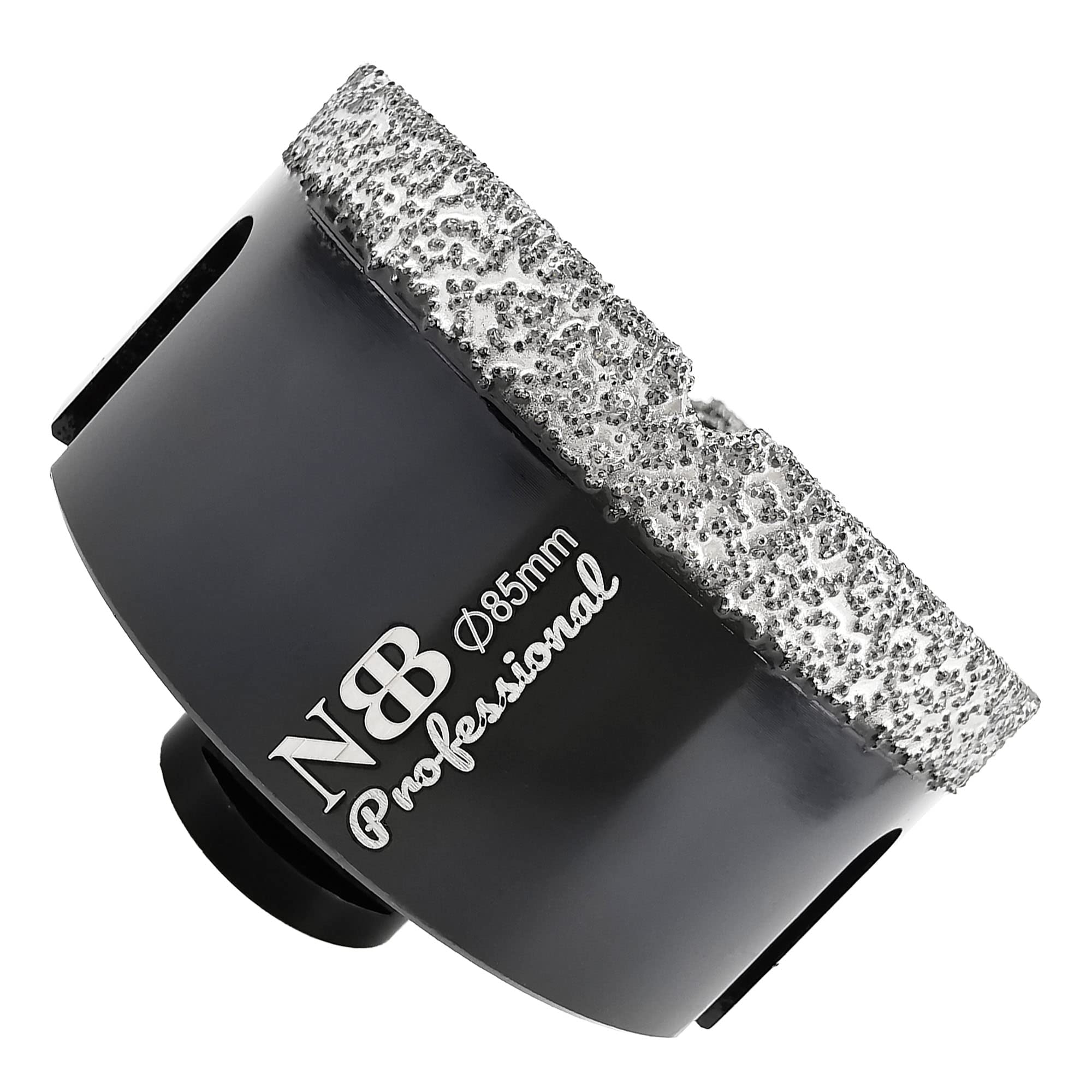 NBB Vacuum brazed Diamond Hole Saw with M14, for Dry or Wet Drilling Professionally on Hard Porcelain, Ceramic, Tile, Granite, Marble, Fast, Durable, for Angle Grinder (85mm) — image 1