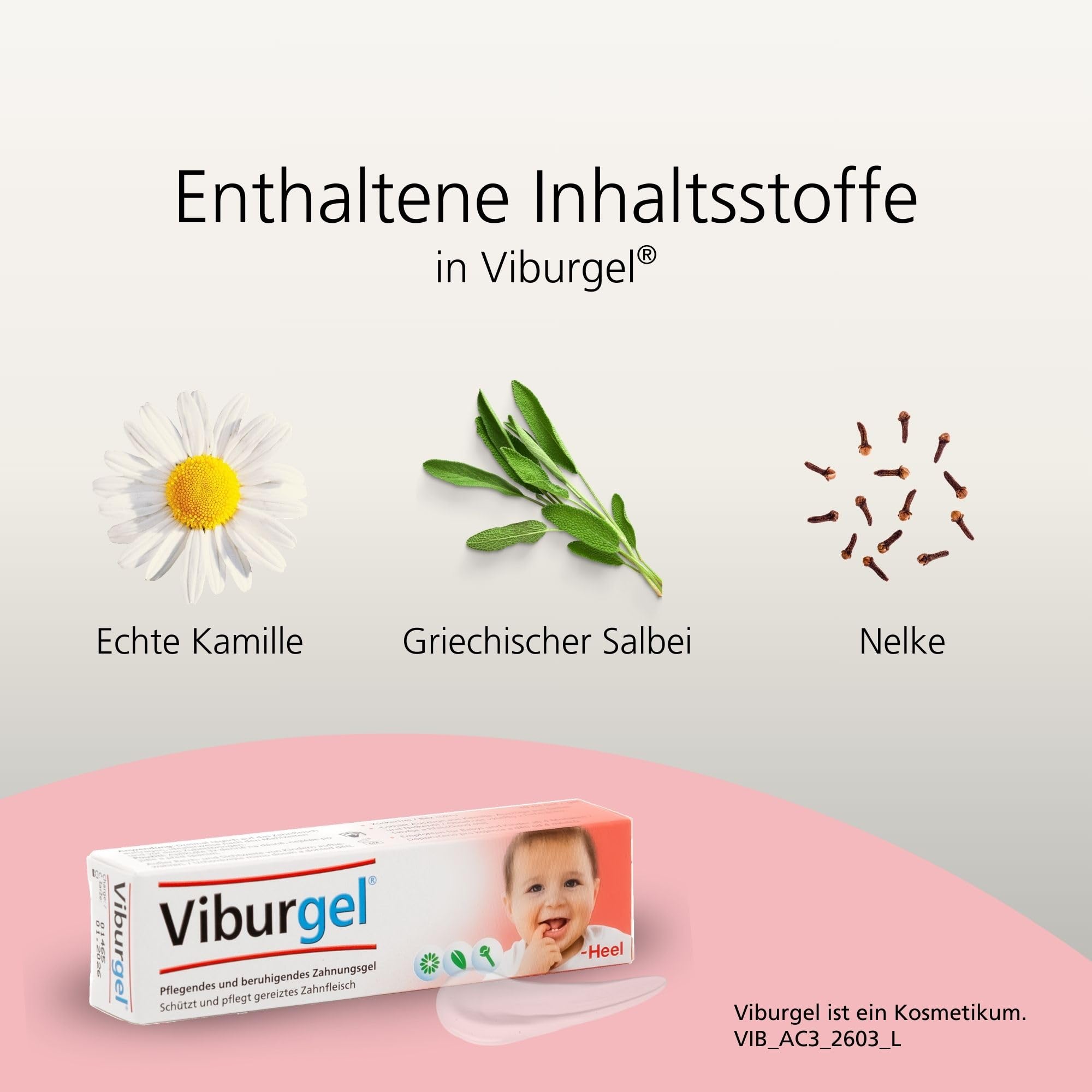 Viburgel Zahnungsgel für Babys ab 4 Monate – Beruhigt, pflegt und schützt das Zahnfleisch beim Zahnen auf natürliche Weise, mit Kamille, Salbei und Nelkenöl, ohne chemische Wirkstoffe, 10 ml 4