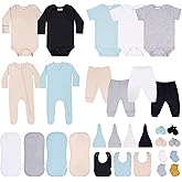 littogoose Baby Layette Gift Set for Boys, 30 Piece Set, Newborn to 6 Months Baby Boy Clothes, Baby Sets for Newborn Essentials