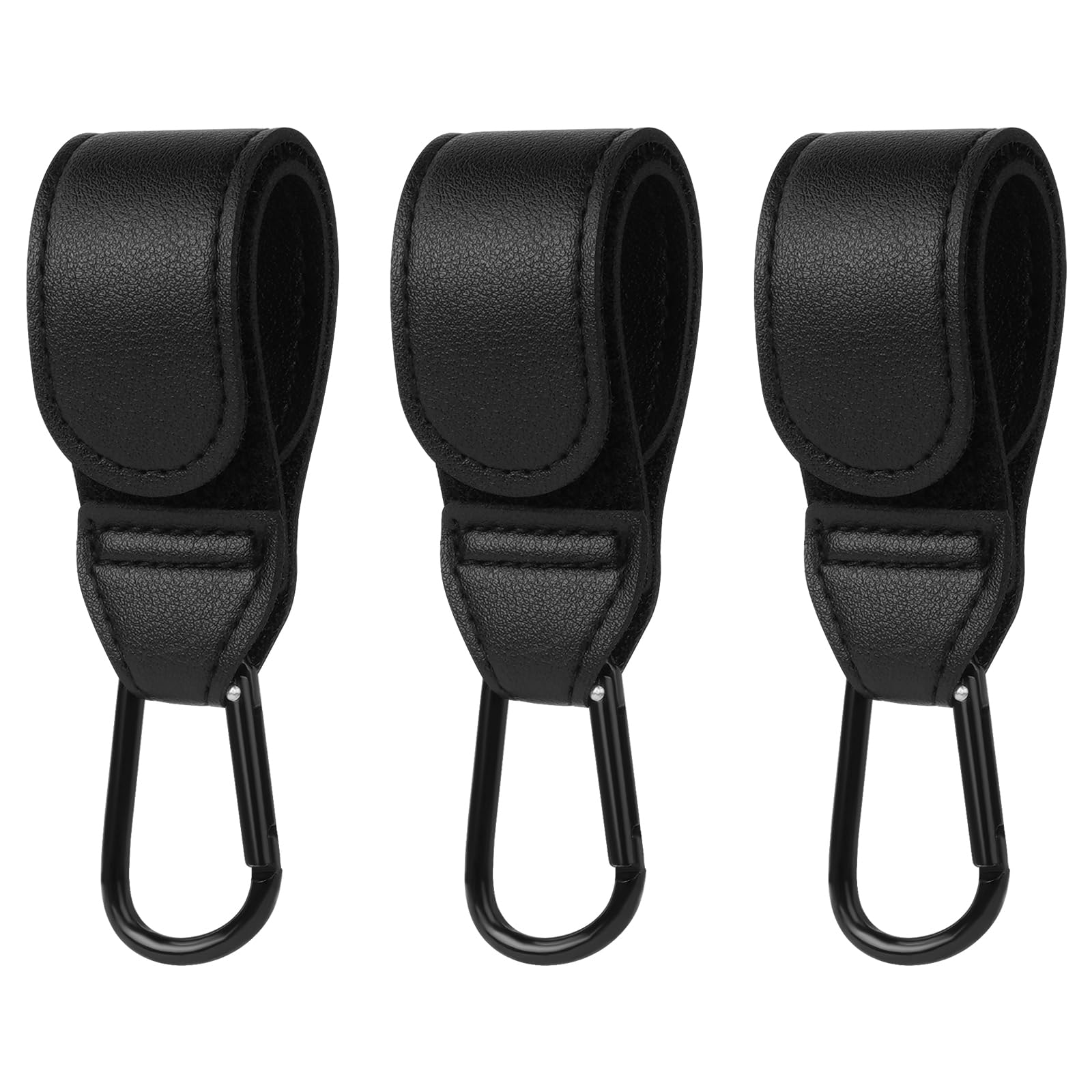 URAQT Buggy Clips 3PCS, Pram Hooks, Universal Carabiner Hook for Bags,for Hanging Your Shopping Bags Stroller or Stroller Clip, Stroller Shopping Bag and Diaper Bag Holder