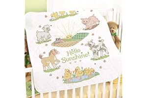 Herrschners Hello Sunshine & Farm Animals Baby Quilt Stamped Cross-Stitch