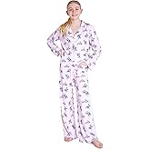 Disney Stitch Girls PJs for Kids Teenagers - 2 Piece Long Girls Pyjamas Breathable Lounge Wear 7-14 - Years Stitch Gifts