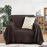 MEETSKY Sofa Covers Small Couch Cover Couch Slipcovers for Reclining Loveseat/Chair/Futon Washable Sofa Protector Decorative Modern Style for Living Room (71"x 91", Medium, Chocolate)