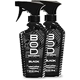 BOD man Fragrance Body Spray, Black, 8 fl oz (Pack of 2)