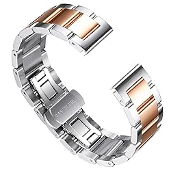BINLUN Thick Stainless Steel Watch Band Metal Heavy