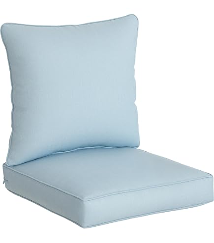 Coussin Exterieur Impermeable 40x40 2 Coussins De Chaise De Jardin Imperméables SK Studio - 40x40x5cm, Mousse Mémoire, Housse Amovible, Blanc
