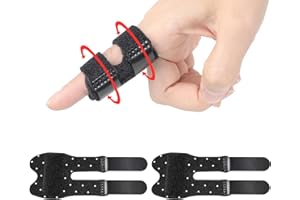 Wisesso Trigger Thumb Splints, Finger Splint for Broken/Straightening/Arthritis, Breathable Thumb Brace for Thumb/Middle/Ring/Index/Pinky Finger, Black, Short, 2pcs