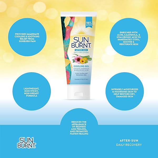 EMCW9 ULTRA HYDRATING ALOE VERA GEL BY SUNBURNT 6 OUNCE,CLEAR,SUNB21006