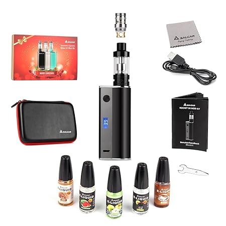 Salcar E Zigarette/ E Shisha Starterset, Rocket 50 Mod Kit, 50W/2200mah/0.5 Ohm/2.0ml
