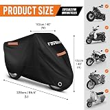 Favoto Motorcycle Cover 210T Oxford Waterproof UV Anti-Scratch Reflective view 7