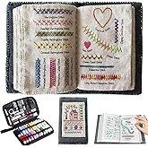 Embroidery Stitch Book Kit, Stitch Book Sewing Kit, Complete Tutorial Guide for Beginners, DIY Handmade Needlework Manual wit