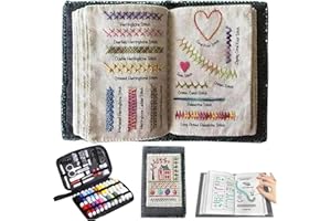 2026 New Embroidery Stitch Book Kit, Portable All Scenario StitchBook, DIY Embroidery Book Kit, Comes with a Complete Toolkit