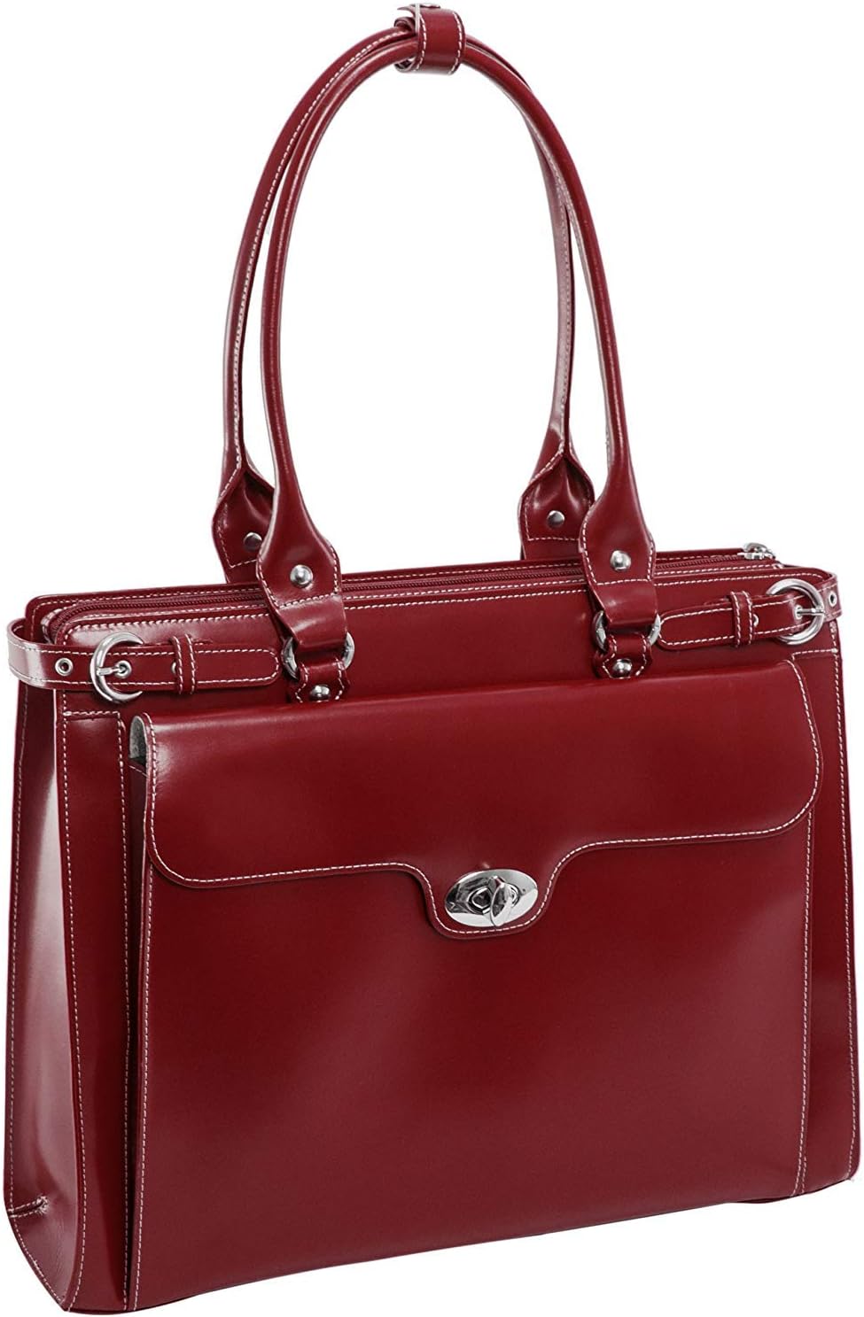 McKlein Winnetka 15.4" Leather Ladies' Laptop Briefcase w/Removable Sleeve