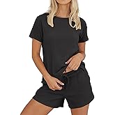 ANRABESS Womens Lounge Pajamas Short Set 2026 Casual Summer 2 Piece Outfits Lightweight Loungewear Clothes