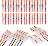 flintronic 34Pcs Wire Connectors 2 Pin Peel-free Push-Type Quick Splice 18-22AWG view 1