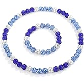 QINJIEJIE 16/18in Baseball Necklace and 7.5in Bracelet Set Baseball Drip Accessories Gifts for Men Player Tean Lover