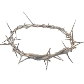 Jerusalem Authentic Biblical Lifesize Real Crown of Thorns with Box &amp; Zuluf Certificate | Religious Easter Wreath Home D&eacute;cor Tree Topper | Jesus Christ Wall Decor Christmas Christian Gifts| HLG214