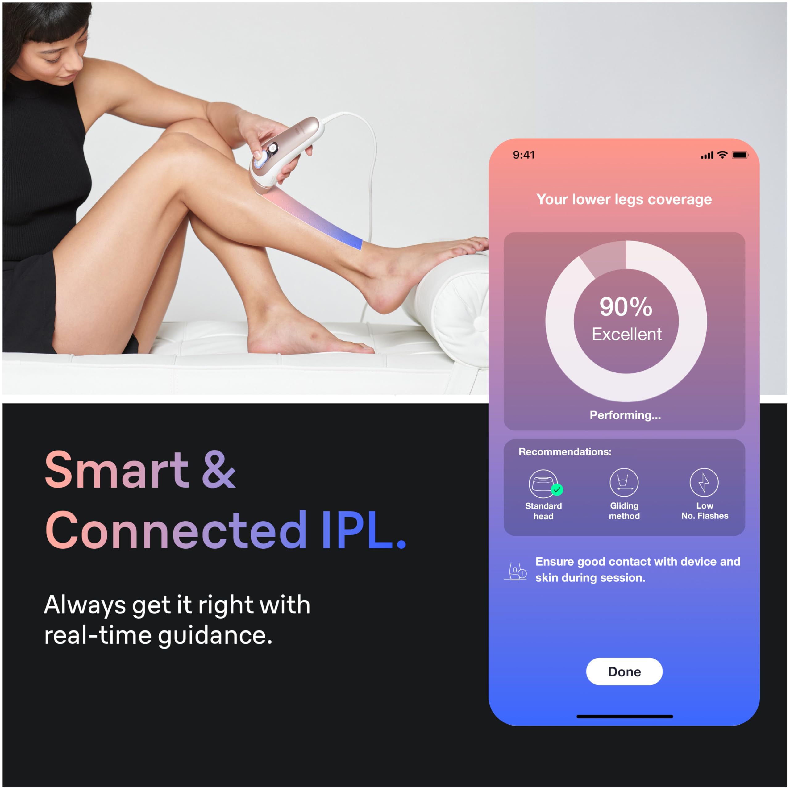 Braun Smart IPL, Skin i·Expert Pro 7: at Home Laser Hair Removal for Women and Men, Permanent Visible Hair Reduction, with Free App, Vanity Case, Venus Razor, 2 Smart Heads, Facial Trimmer, IPL7219