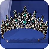 Crystal Tiaras Crown for Women Birthday Weeding Halloween Dark Cosplay Costume Party Gothic Evil Vampire Tiara