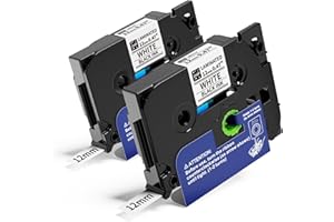 Tz Tape 12mm 0.47 Laminated White, Replacement for Brother P-Touch Label Tape TZe-231 TZ-231 Label Maker Tape Refills Compati