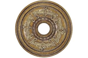 Livex Lighting, 8200-57, Ceiling Medallion, Hand Applied Venetian Patina with Giled Accents, 22.5"Dx1.5"H