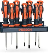 PRESCH Wall Mounted Screwdriver Holder Rack Organizer for 7 Tools PVC Black view 4