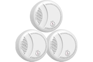 Hapippofa Smoke Detector,10-Year Battery Smoke Alarm with Silence Button, Easy Installation & Test, Battery-Operated Smoke Detector for Home, Kitchen, Bedroom & RV 3 PCS