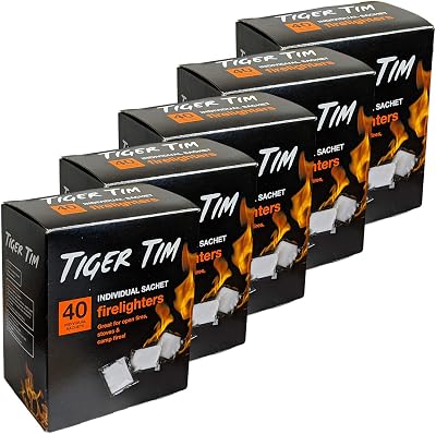 Tiger Tim Firelighters 200 Sachets Odourless Instant Fire Starter