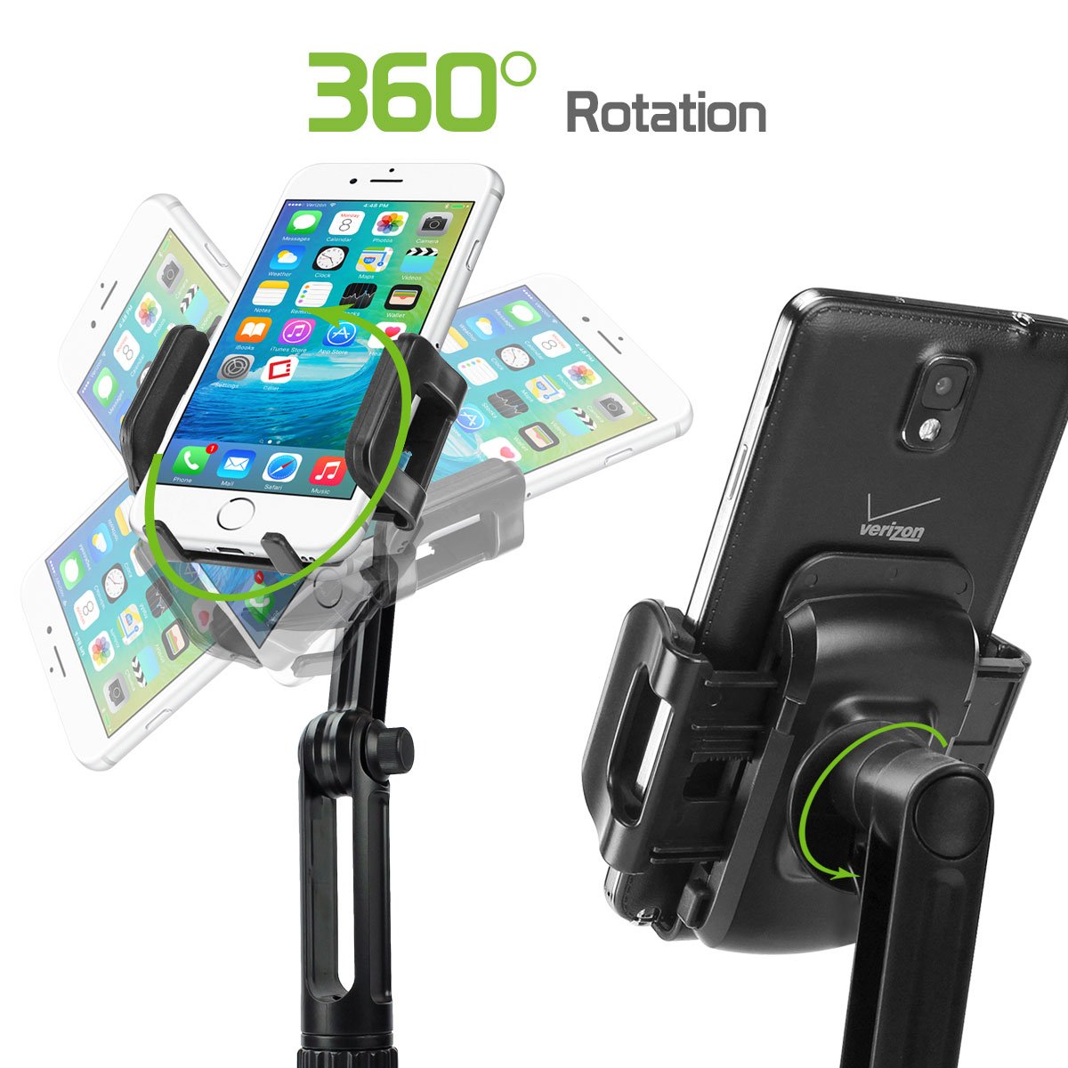 Cellet Car Phone Holder Mount, Car Cup Phone Holder Mount, Compatible with Apple iPhones, Samsung Galaxy Smartphones, Motorola Moto Google Pixel (Fits for Tesla Model 3 Y S X) Extra Long Neck