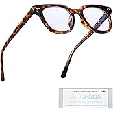 Icesor Square Blue Light Glasses for Woman Men fashion Reduce Eyestrain Protection for TV/Computer/Gaming Boulder