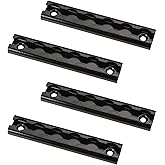 US Cargo Control Black L Track 6 Inch (4-Pack), Black Anodized Aluminum L-Track, Trailer Tie Down Rail for Enclosed Trailers, Utility Trailers, or Truck Beds - Secure Motorcycles, ATVs, Bikes