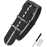 WOUKUP Premium Weave Nylon Watch Band 20mm 22mm Replacement Military Watch Straps for Men