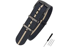 WOUKUP Premium Weave Nylon Watch Band 20mm 22mm Replacement Military Watch Straps for Men