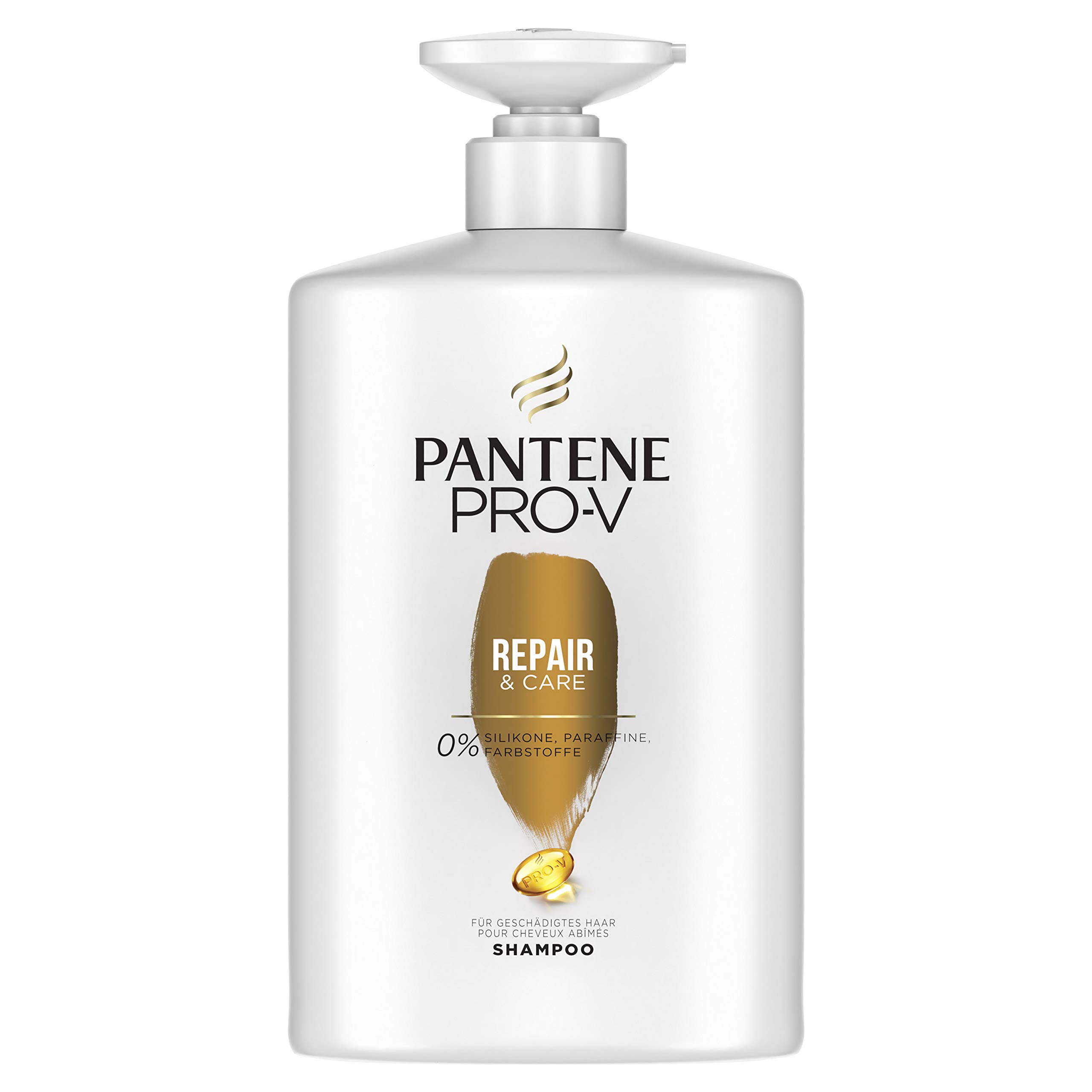 Pantene Pro-V XXL & Care Shampoo for Damaged Hair, 1 Litre, Pump Dispenser, Hair Care Dry Hair, Shampoo Ladies, Hair Care for Dry Hair, Hair Care Shine, XXL Shampoo Dispenser