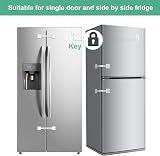 YMCRLUX Child Safety Straps Locks with Key 2 Pack for Cabinets Fridge Oven Door view 3