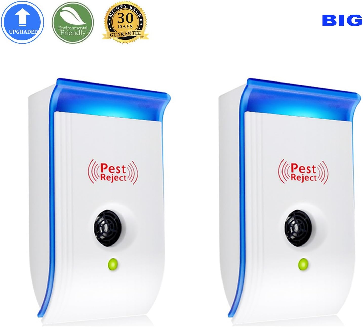 １ Packs Ultrasonic Pest Repellert - Electronic Plug -In Pest Control Ultrasonic Best Repellent for Cockroach, Rodents, Flies, Roaches, Ants, Mice,Spiders, Fleas