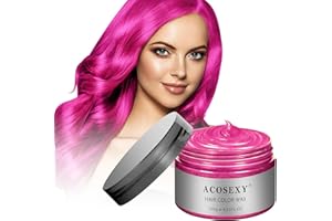 ACOSEXY Temporary Hair Color Wax Dye,Hair Spray Color, Natural Hair Wax Color, Kids Temporay Hair Wax Dye Ash for Halloween Cosplay,Party,Masquerade (Pink, 120g)