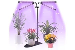 Shyineyou Grows Lights for Indoor Plants Full Spectrum, Plant Light for Indoor Plant with 3/9/12H Timer, 3 Switch Modes, Dimmable Plant Grow Light