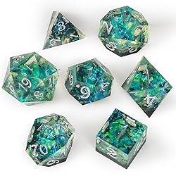 OriCraft Green Magic Dice Set - D&D Polyhedral