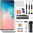Zgxhga Front Glass Screen Replacement for Galaxy S10 - Compatible with Samsung Galaxy S10 G973 Series 6.1 inch & Complete Repair Tools Kit（NO OLED Screen & Digitizer Touch）
